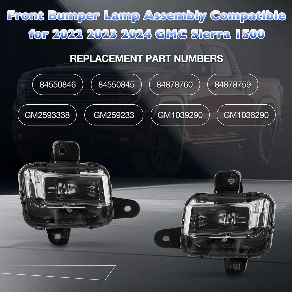 LED Fog Light Lamp Kit for GMC Sierra 1500 (2022–2025)
