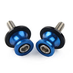 Set of 2 Swingarm Spools Slider Screws 8MM for Kawasaki ZX6R (2012–2021) Blue CNC