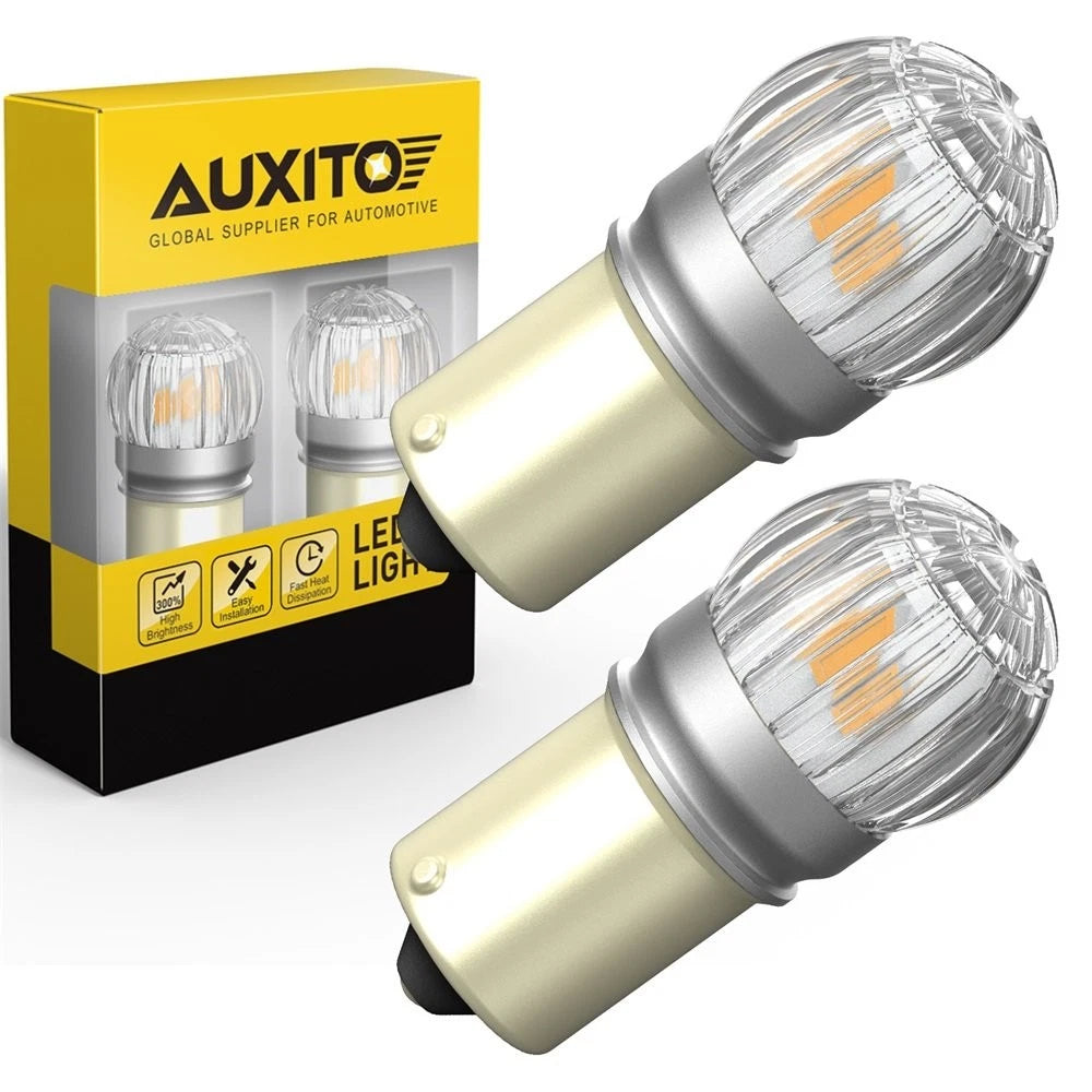 2X AUXITO 1156 7506 LED Turn Signal Bulbs for Universal (Flash)