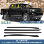 Set of 4 Window Weatherstrip Door Seal Belt 68161-04050 for Toyota Tacoma (2005–2015)