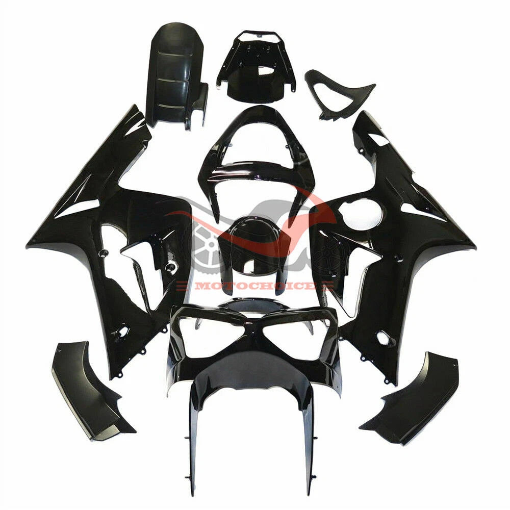 Gloss Black Fairing Kit for Kawasaki Ninja ZX6R 636 (2003–2004)