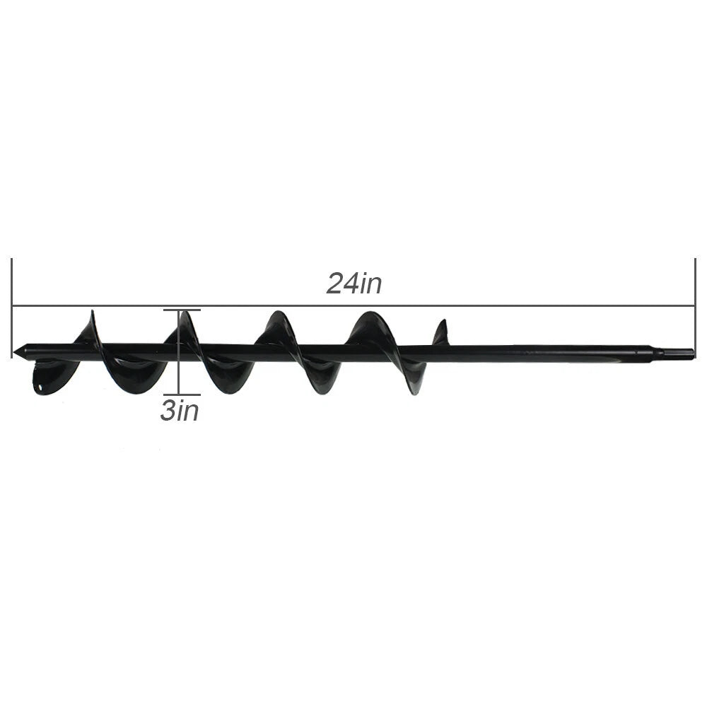 3" x 24" Auger Drill Bit for Garden Planting