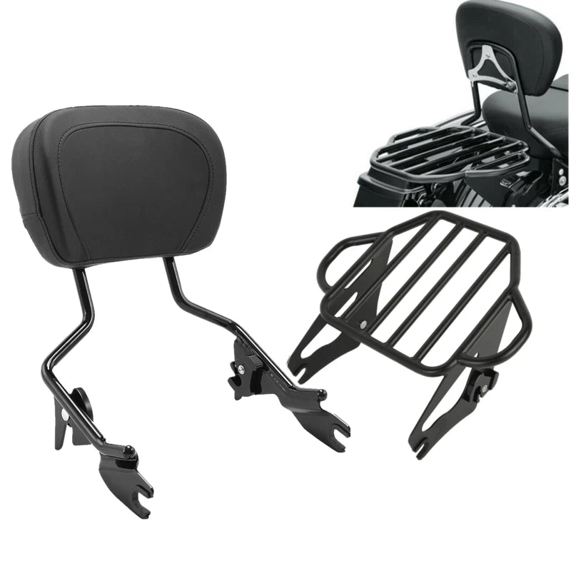Sissy Bar Luggage Rack for Harley Touring Road Glide King (2009–2025) Black