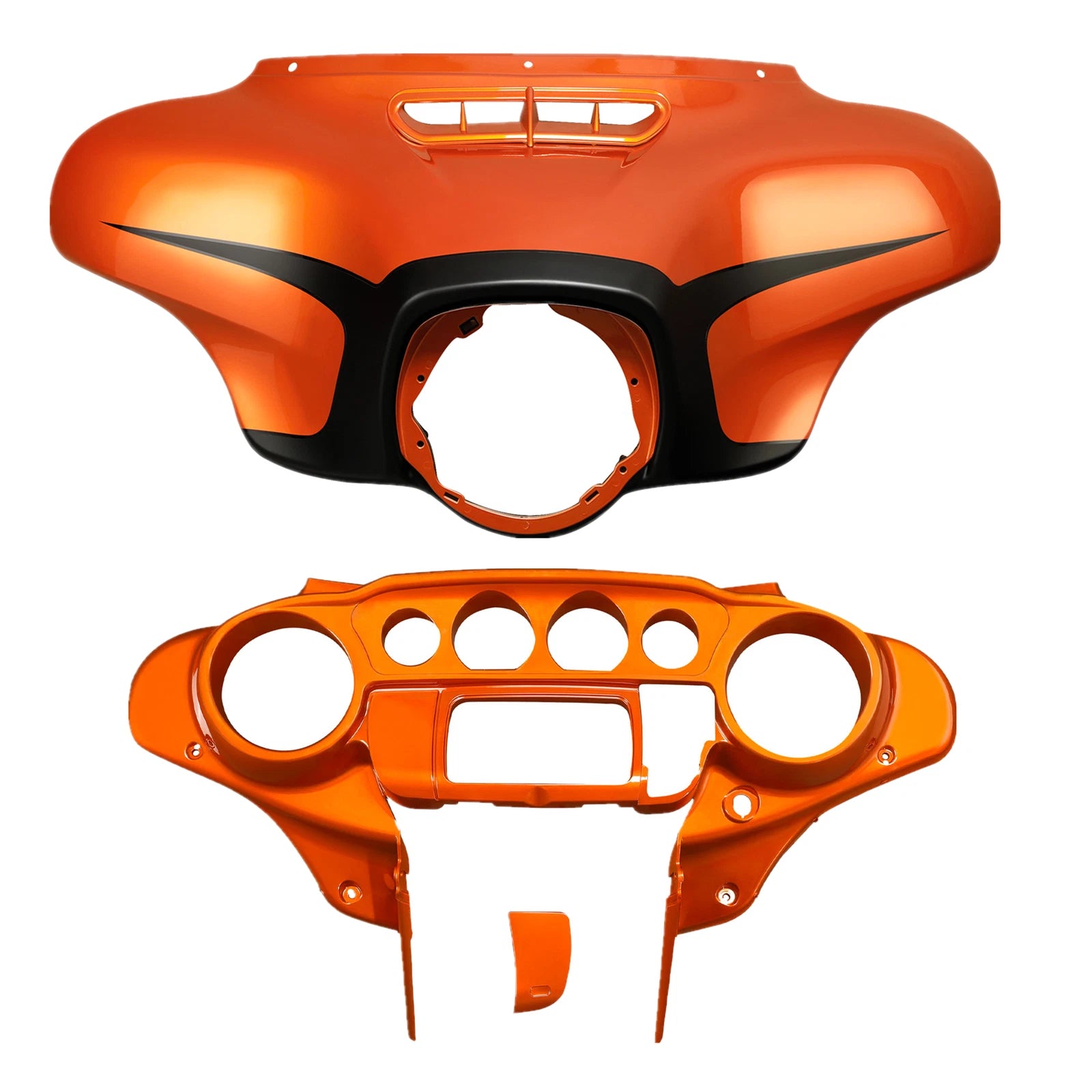 Inner Outer Fairing for Harley Touring FLHT FLHX (2014–2023) Scorched Orange/Black Denim