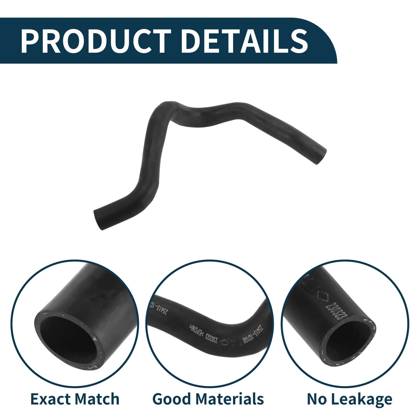 Radiator Hose No. 254151D100 for Kia Carens (2007–2008) Rubber Coolant Pipe