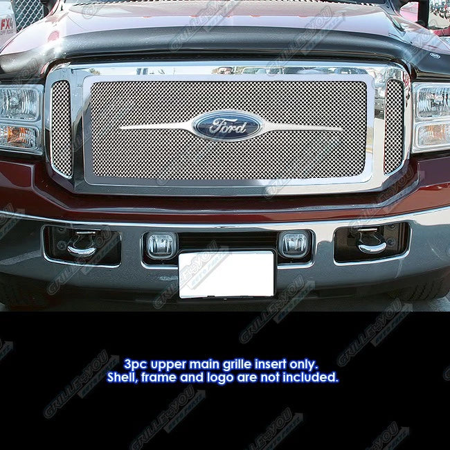 Main Upper Mesh Grille Insert for Ford F250/F350 Super Duty/Excursion (2005–2007)