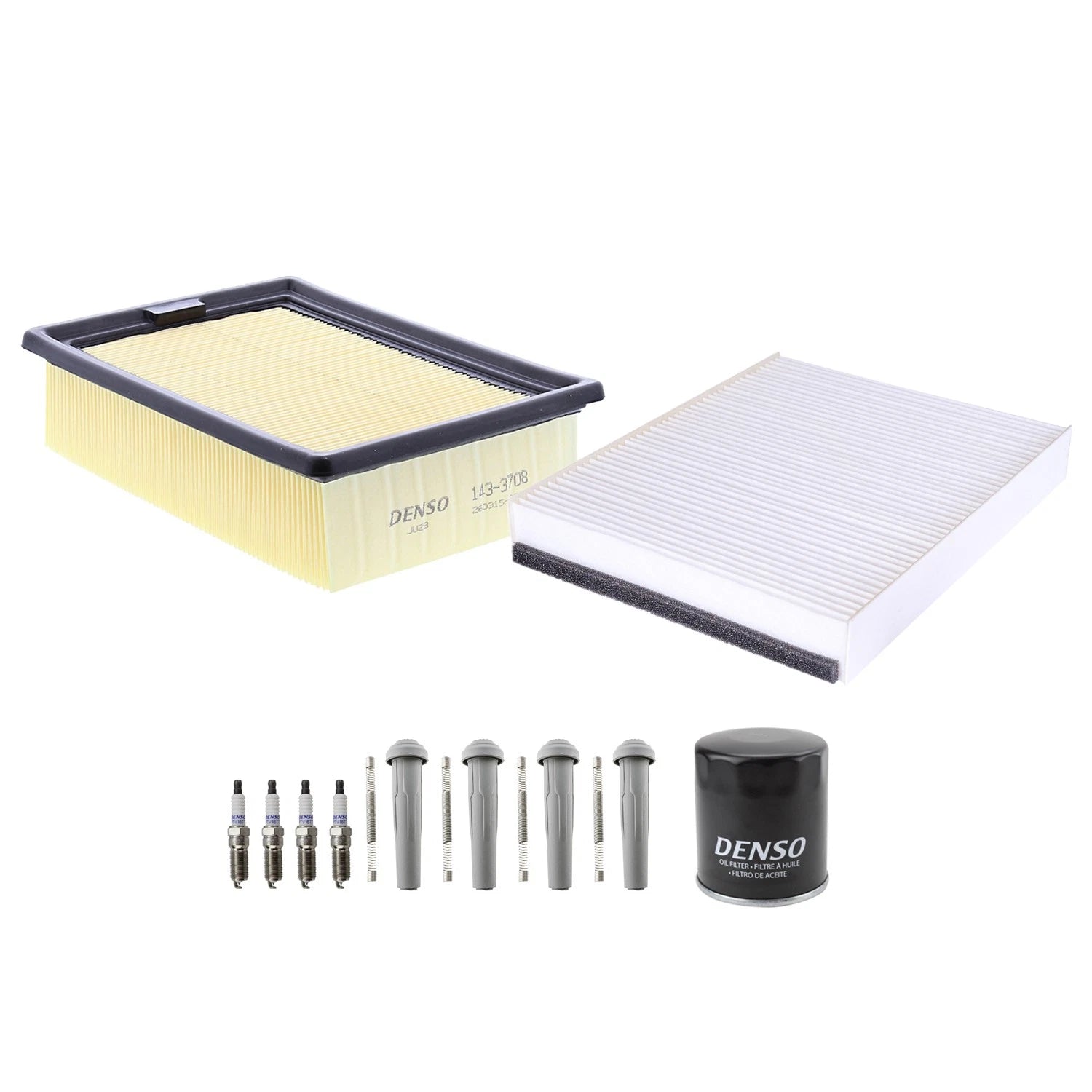 Denso Tune Up Kit 4 Spark Plugs & Boots for Ford Escape 2013–2015
