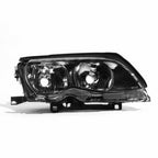 Replacement Passenger Side Halogen Head Light Assembly w/Black Bezel