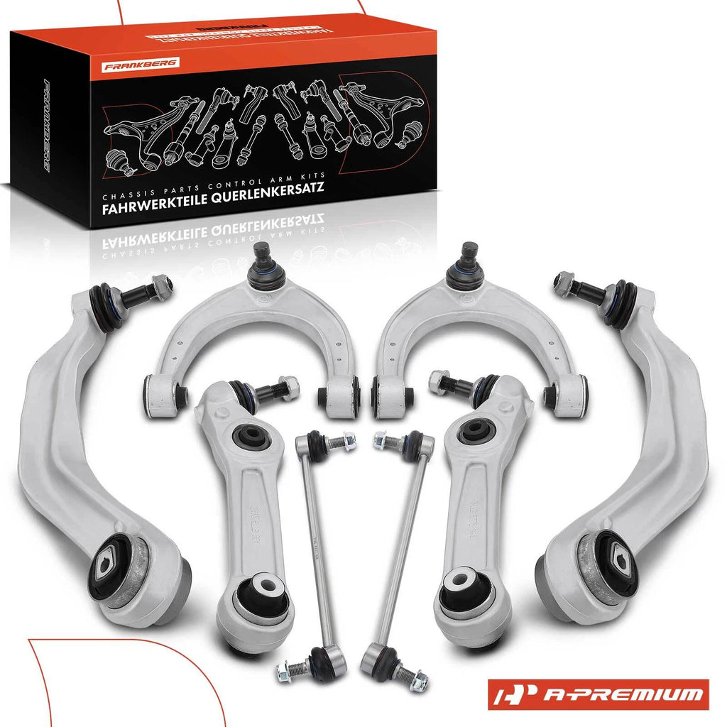 Set of 8 Front Control Arms & Sway Bars for BMW 535i 740i 550i GT