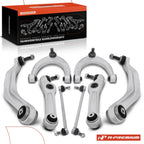 Set of 8 Front Control Arms & Sway Bars for BMW 535i 740i 550i GT