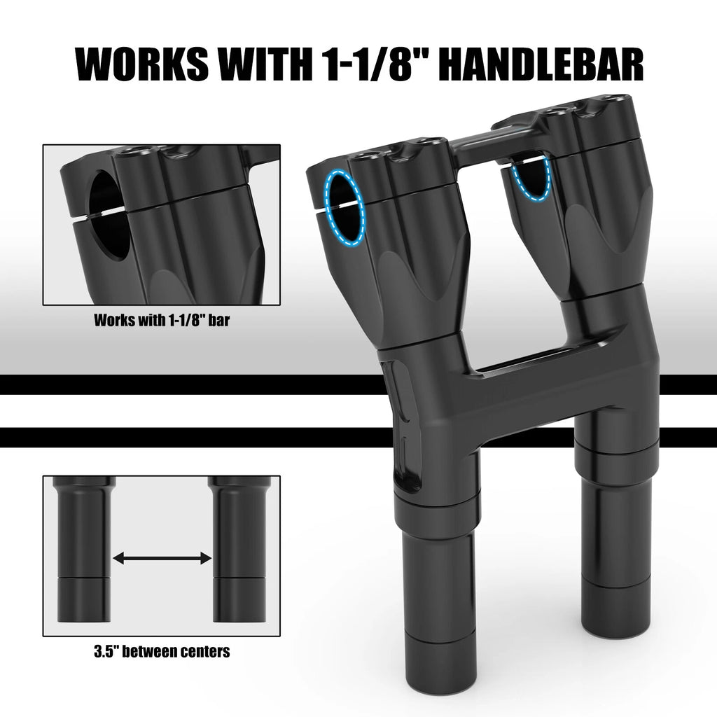 Kickback Handlebar Riser for Harley Road King Police (FLHP) 1-1/8"