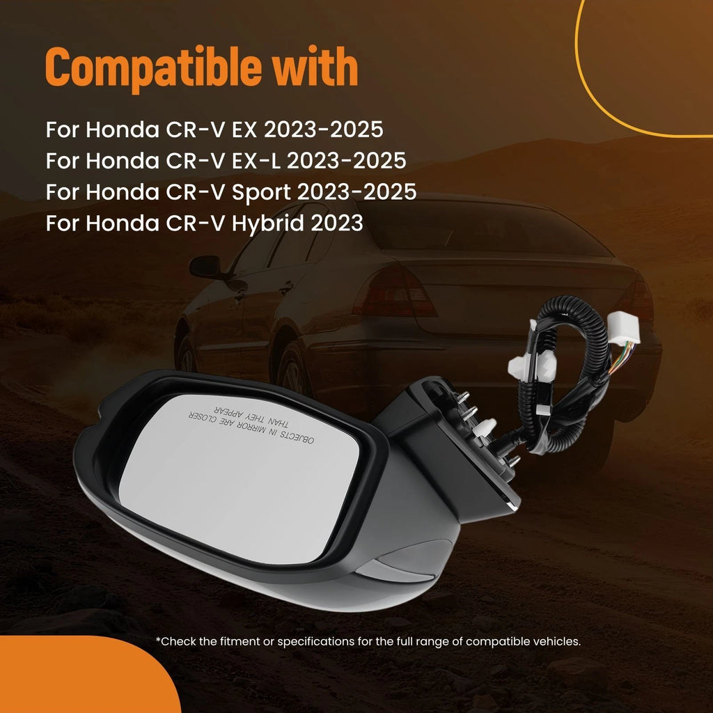 Power Side View Mirror Right for Honda CR-V Hybrid (2023–2025) HO1321361