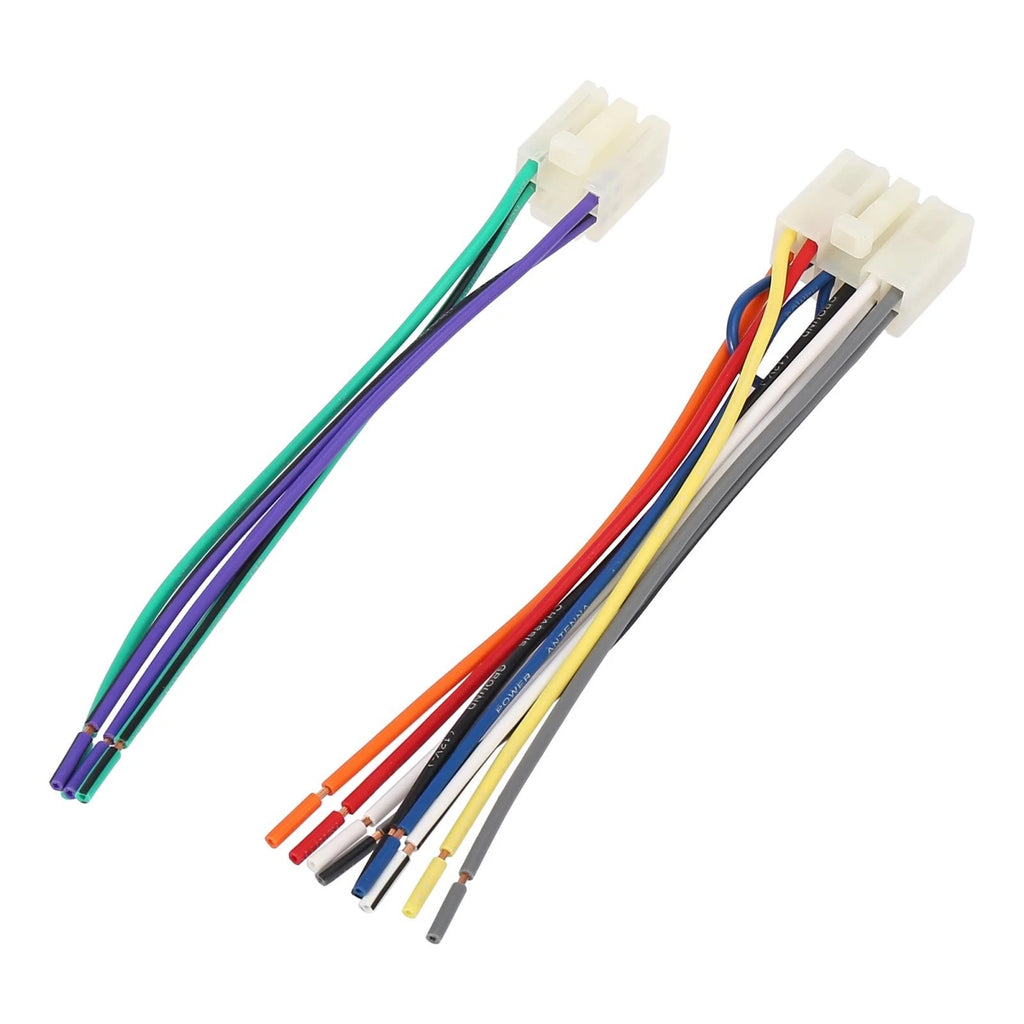 Set of 2 Car CD Player Wiring Harness Radio Adapters for Toyota (1987–up)