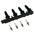 Set of 4 Spark Plugs & Ignition Coil for Saturn Astra (2007-2009)