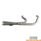 Full 2-into-1 Exhaust Pipes for Harley Softail Slim FLSL Fat Bob FXFB FXFBS (2018-2023)