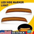 2X Front Bumper Reflector Side Marker Lights for Chrysler 300 (2015–2023)