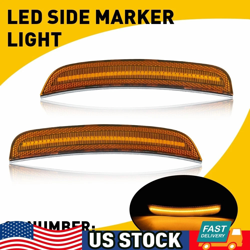 2X Front Bumper Reflector Side Marker Lights for Chrysler 300 (2015–2023)