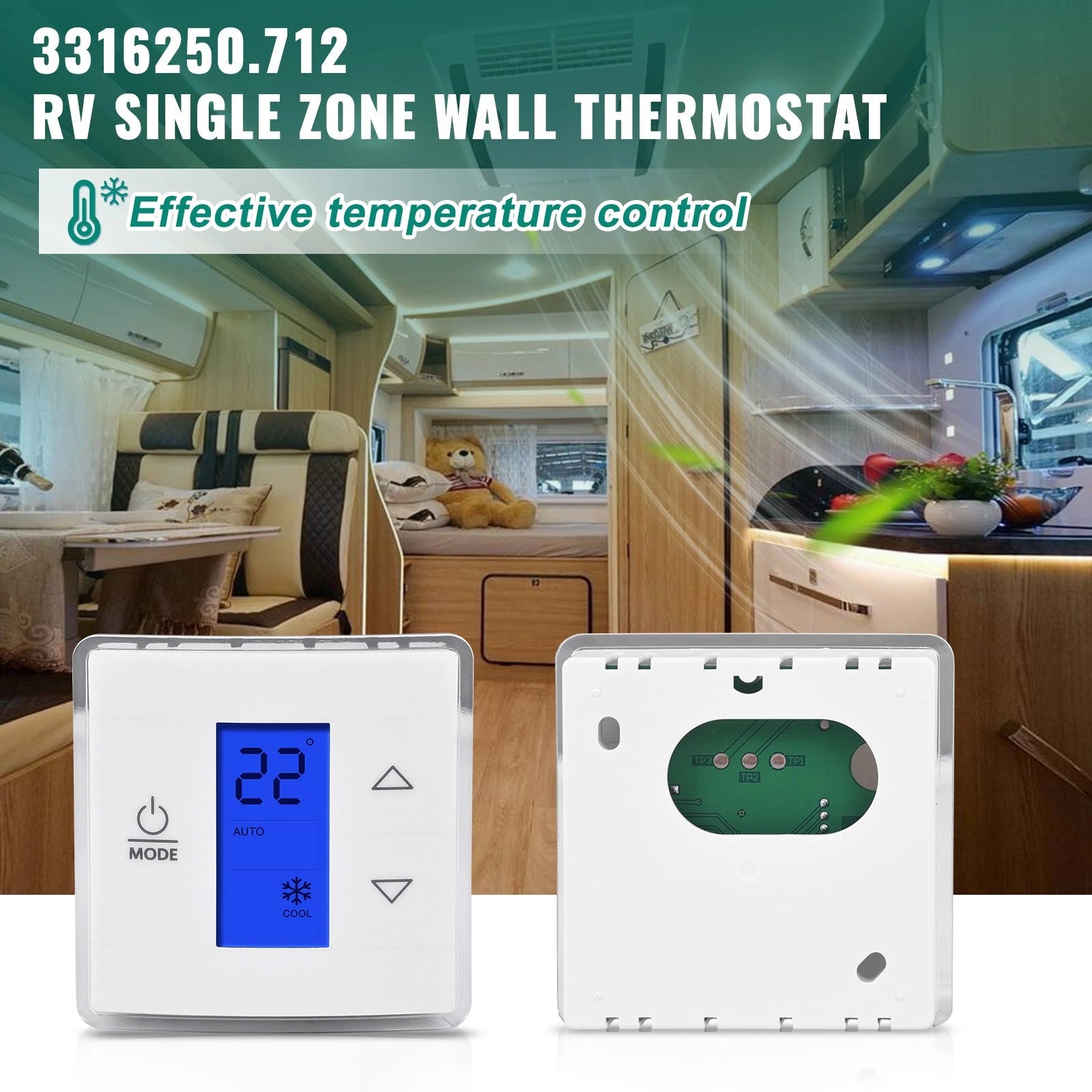Single Zone Digital Wall Thermostat for Dometic RV Camper