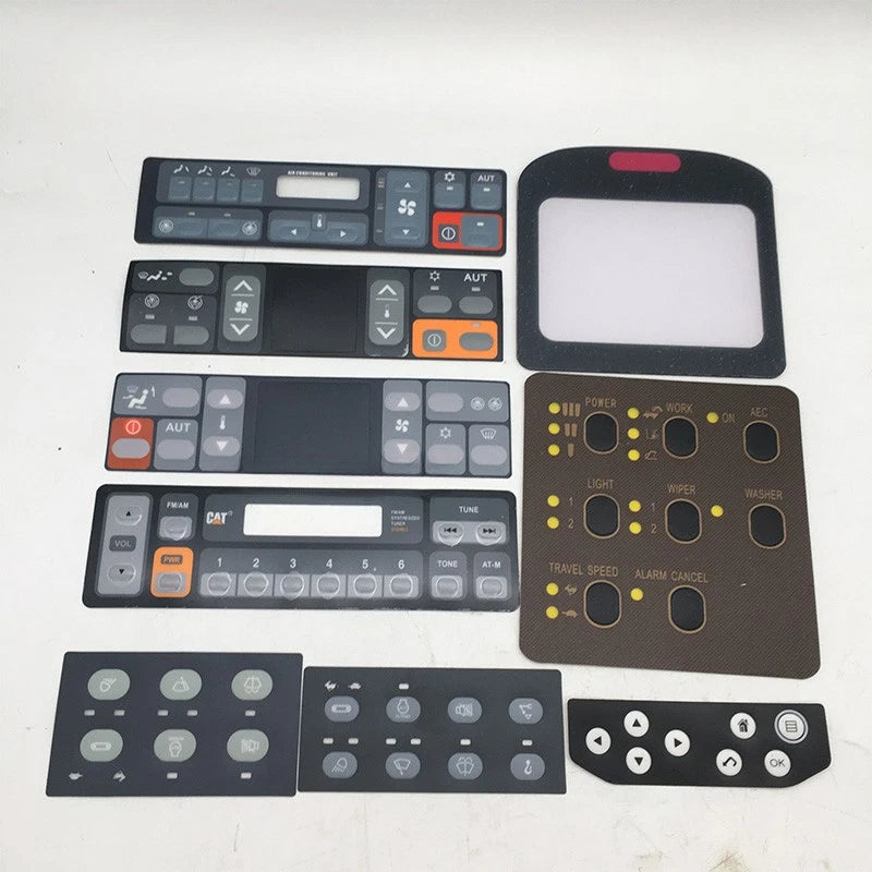 Conditioning Controller Panel Switch Button Sticker for Cat 320B/C/D (1999–2005)