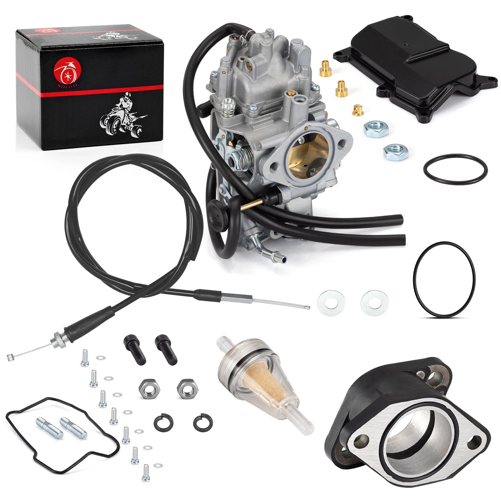 Carburetor Throttle Cable w/ Intake Manifold for Yamaha Warrior 350 (1987–2004)