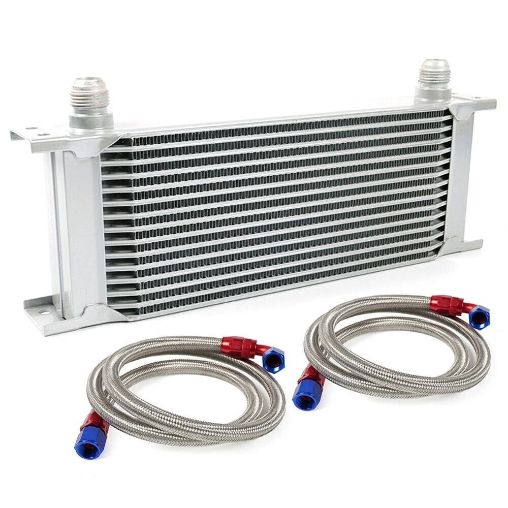 15 Row Oil Cooler Kit Universal Engine Transmission AN10 Aluminium Alloy