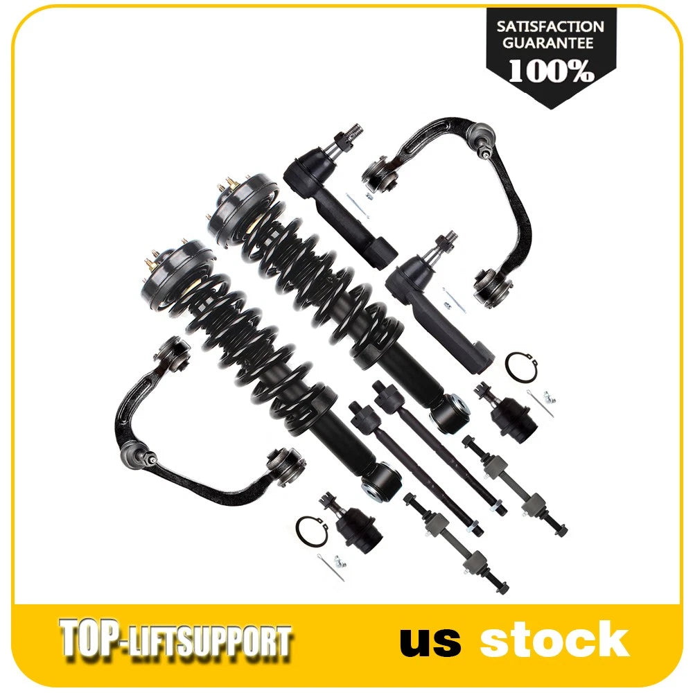 Front Complete Struts and Upper Control Arm for Ford F-150 2WD (2009–2013)