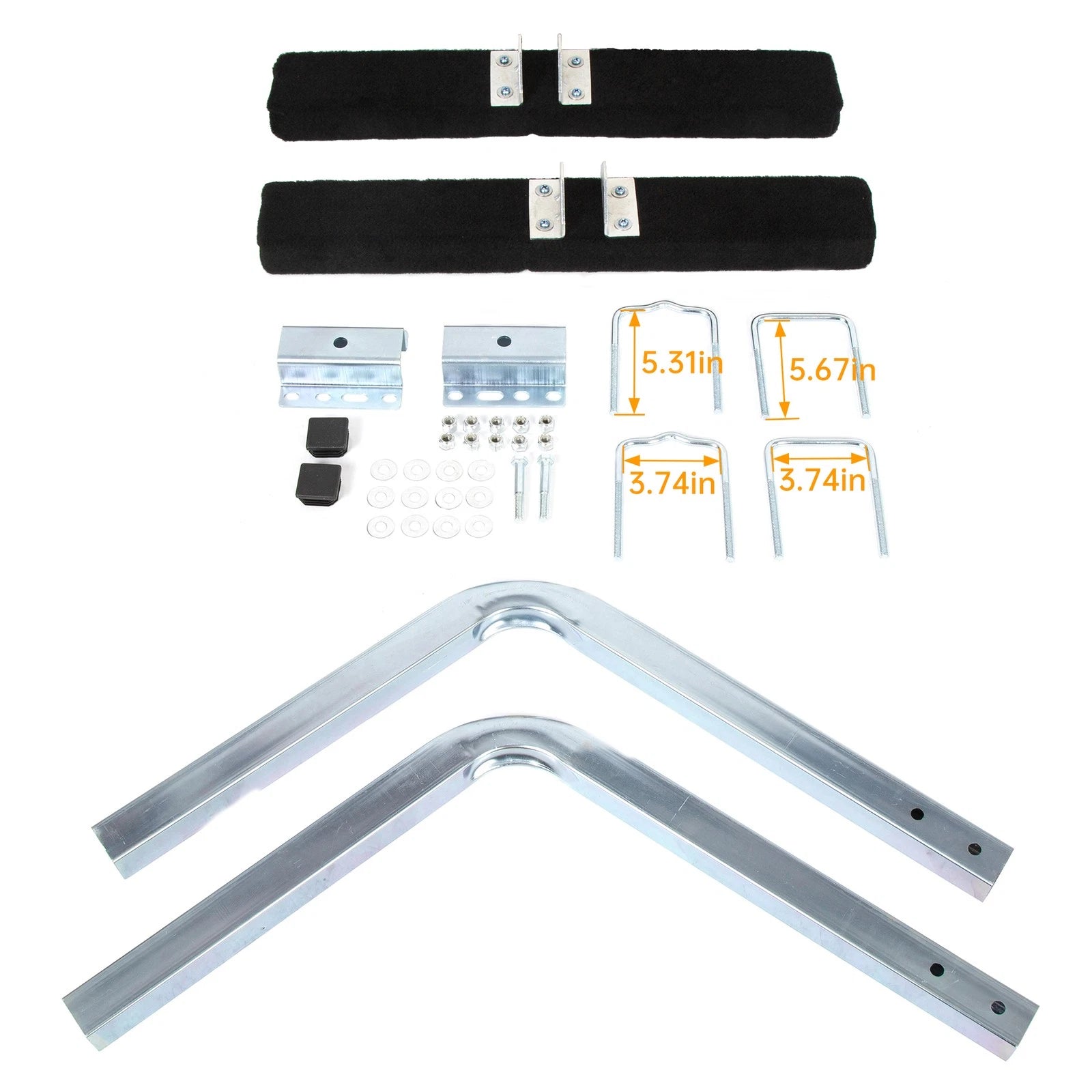 2X Side Guide Bunk Board Guide-On for Boat Trailer (75 Degree)