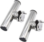 2Pcs Stainless Steel Fishing Rod Holder for Rails 1-1/4" to 2"