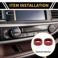 Volume Tune Switch Knob Cover Ring for Toyota Tacoma (2020–2023) Red