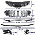Set of 8 Front Grille Fog Lights & Air Deflector for Chevrolet Cruze (2016–2018)
