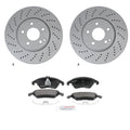 Hella Front Rotors & Bosch QuietCast Disc Brake Pads Kit for W204 C350 (2008–2015)