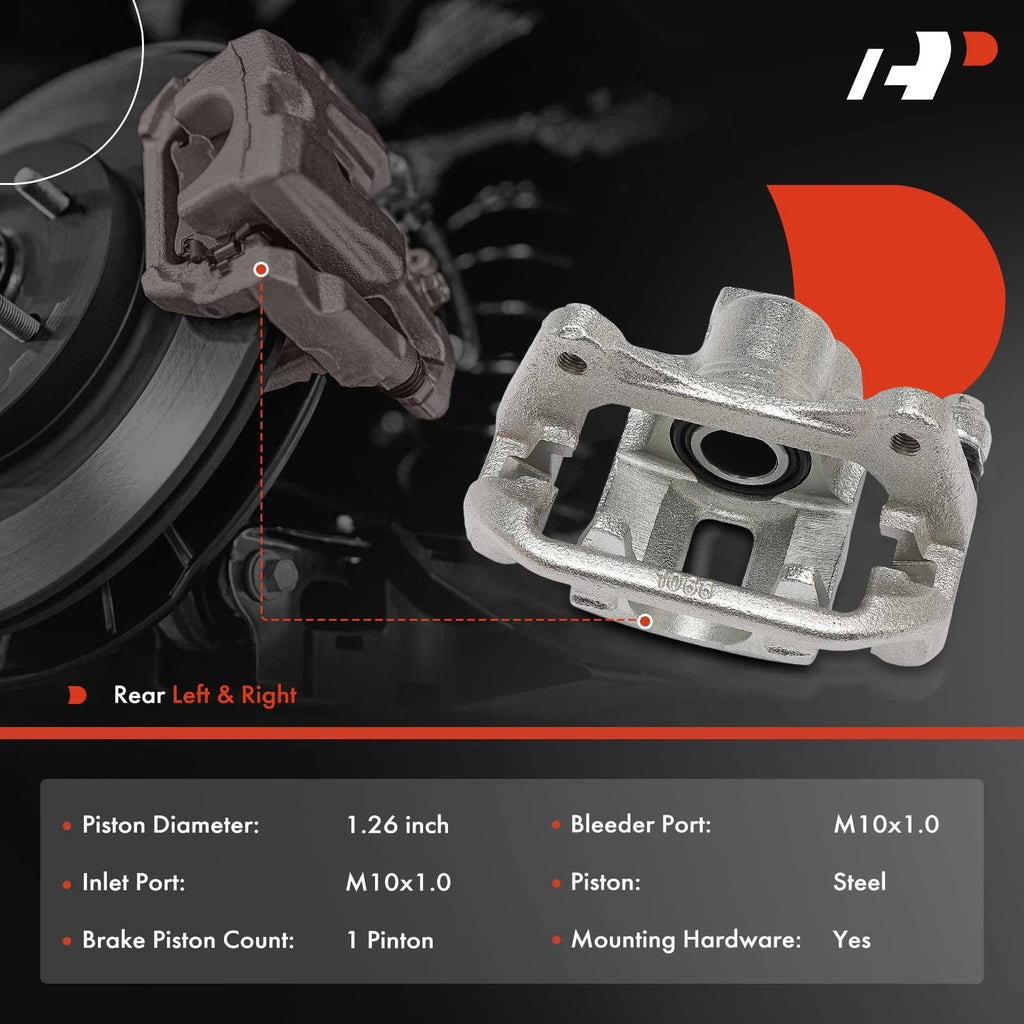 Pair Rear Brake Calipers with Bracket for Chevy Optra Suzuki Forenza (2004–2008)