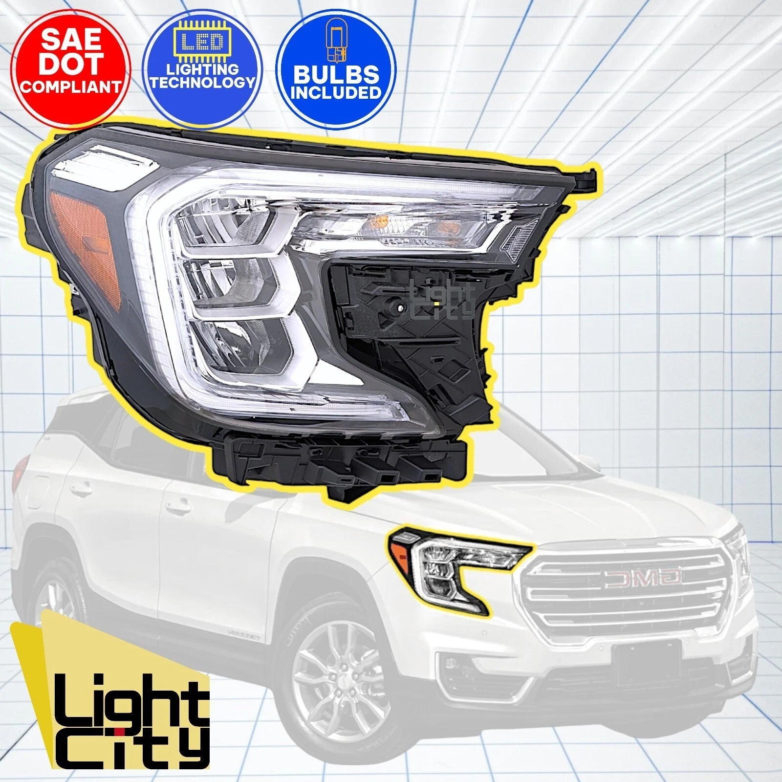 Full LED Headlight for GMC Terrain SLE/SLT (2022–2024) RH