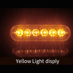 10x Amber 6 LED Strobe Lights for Universal 12V 24V