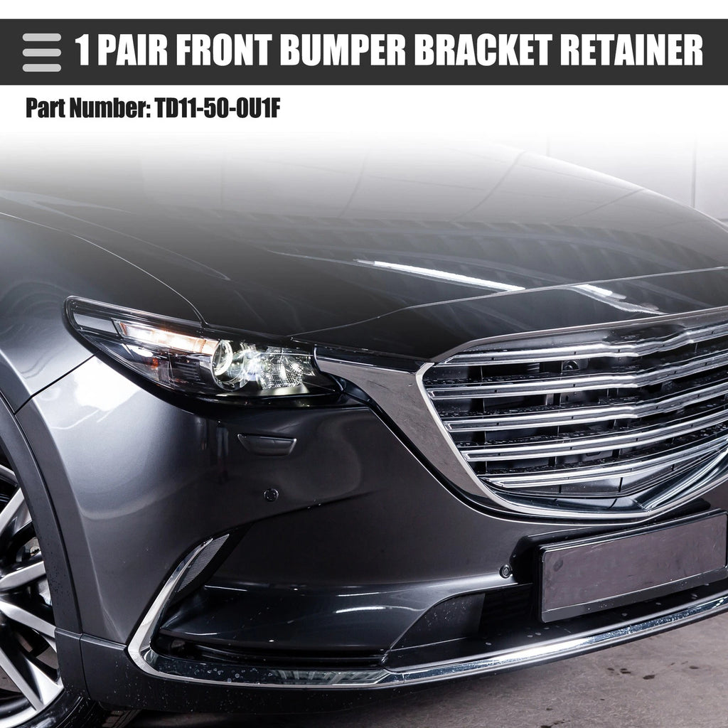 Set of 2 Front Bumper Bracket Retainers for Mazda CX-9 (No.TD11500U1F)