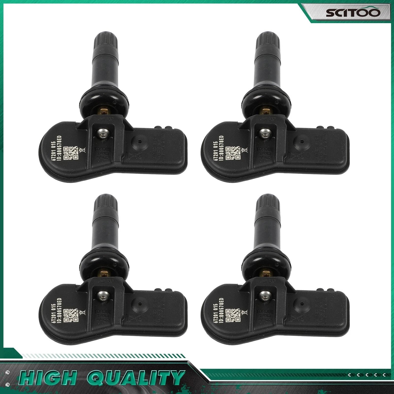 Set of 4 TPMS Tire Pressure Sensors for KIA Hyundai (2017–2023) 433MHz