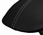 Console Lid Armrest Cover for Ford Mustang (2015–2020) Carbon Fiber Gray Stitch