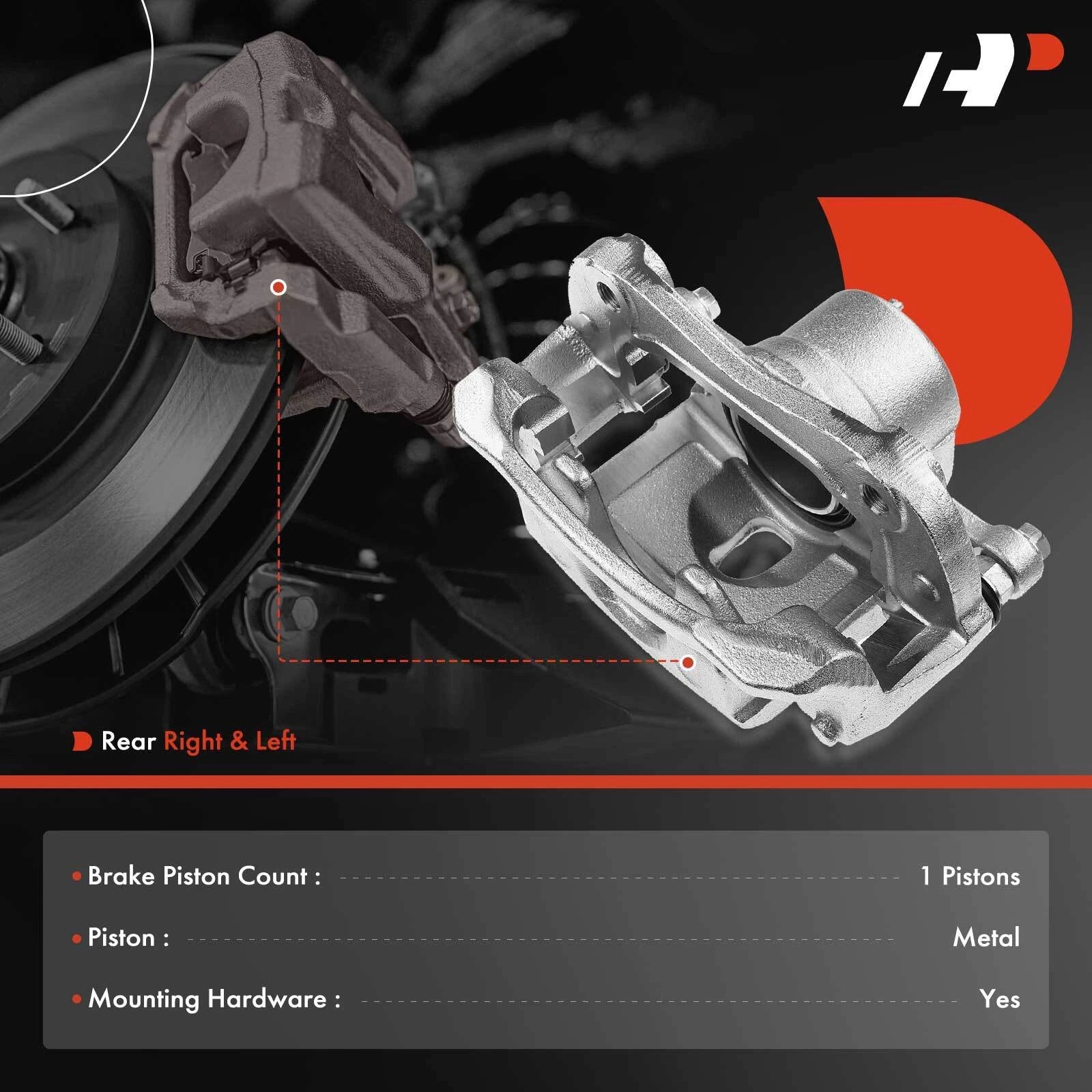 Set of 2 Brake Calipers & Pads for Kia Soul (2014–2016)