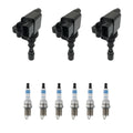 Set of 3 Ignition Coils & 6 Bosch Iridium Spark Plugs for Santa Fe V6