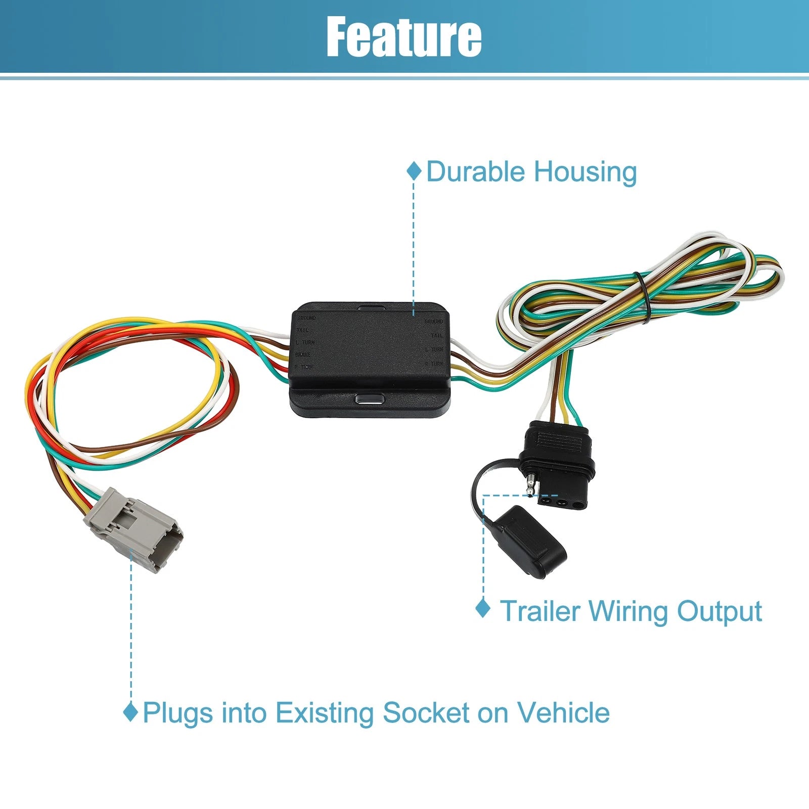 Set of 4 Trailer Wiring Harness OV2135-001 for Honda Accord (1994–2002)