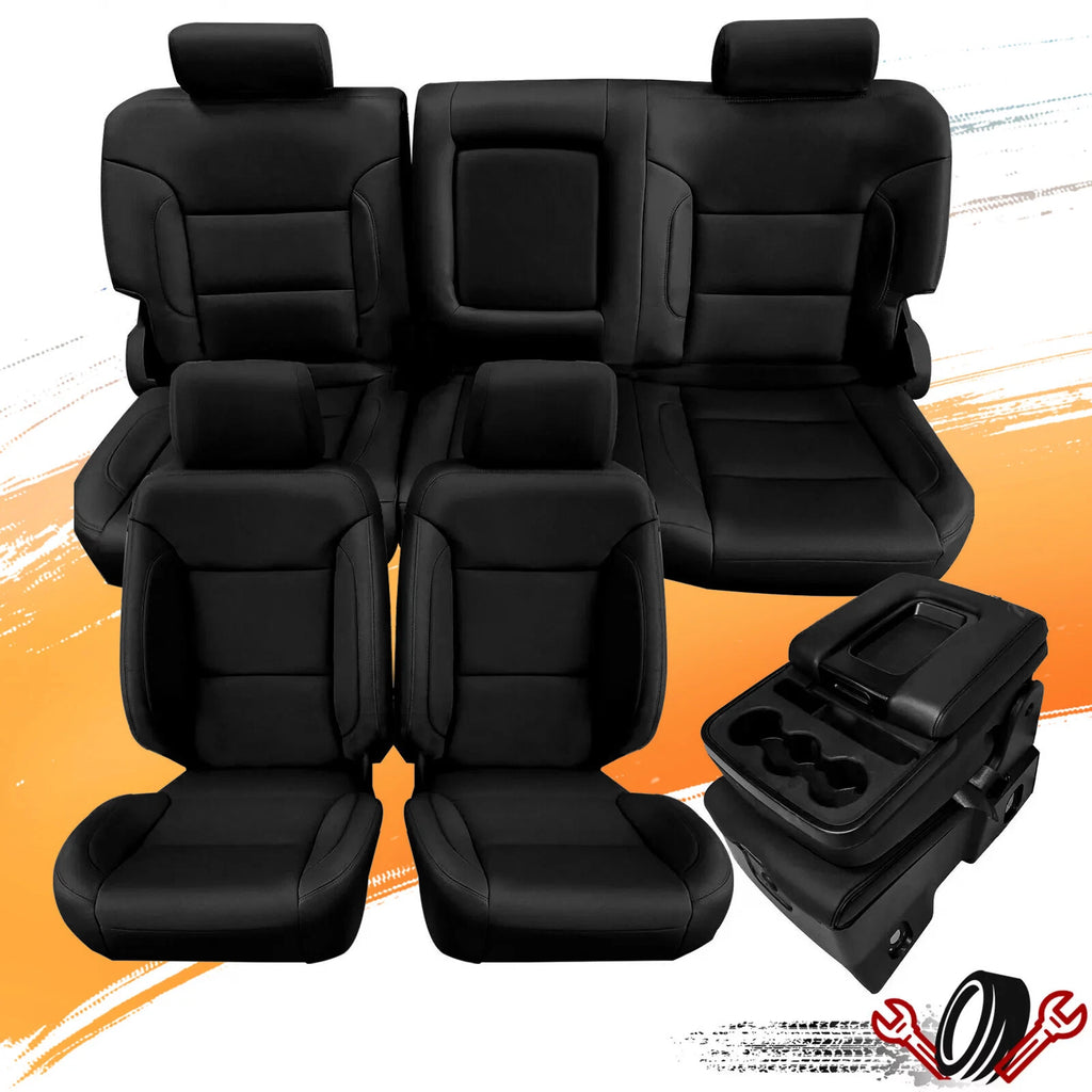 16Pcs Seat Covers Full Set for Chevy Silverado Crew Cab (2014–2018)