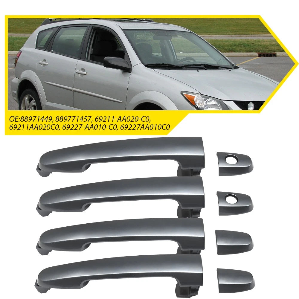 Set of 4 Exterior Door Handles for Toyota RAV4 (2001–2012) & Matrix (2003–2008)