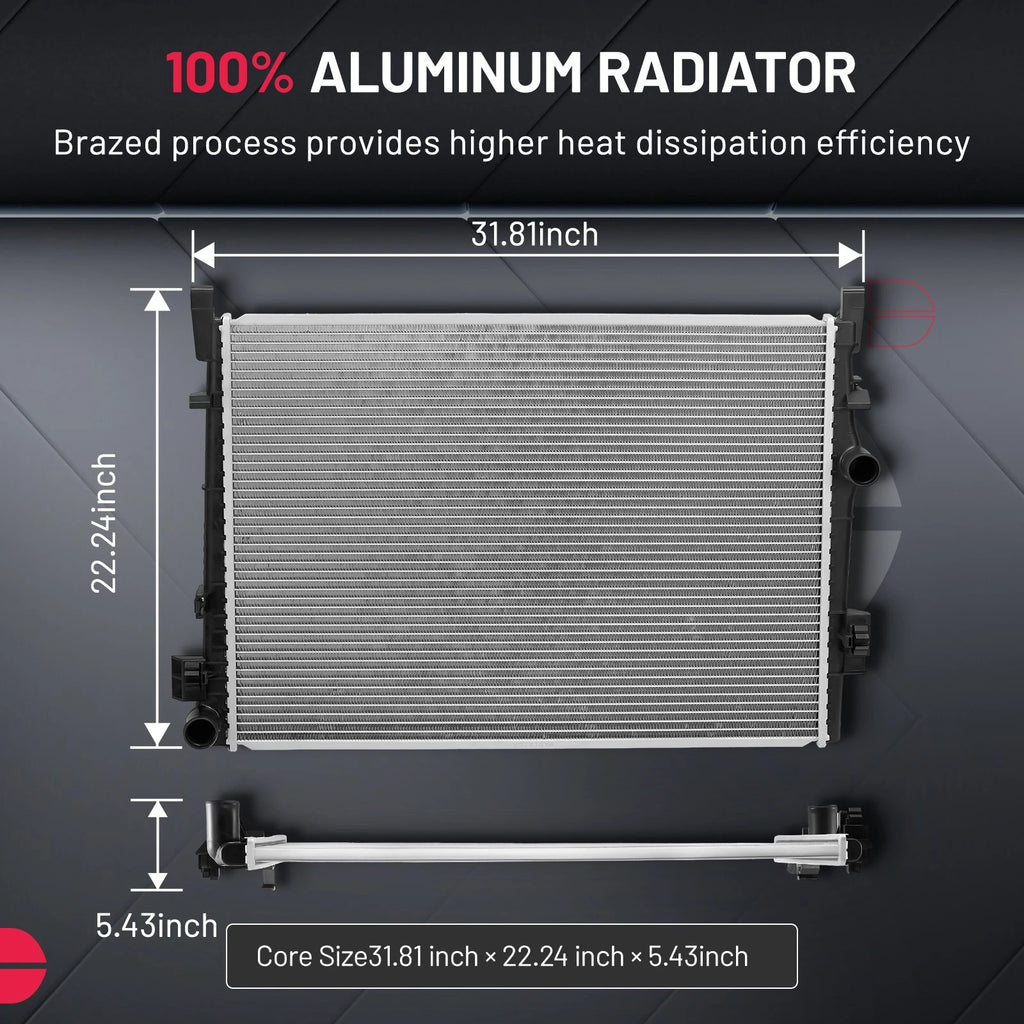 Aluminum Radiator for BMW 528i 1999-2000, 740i 740iL 1999-2001