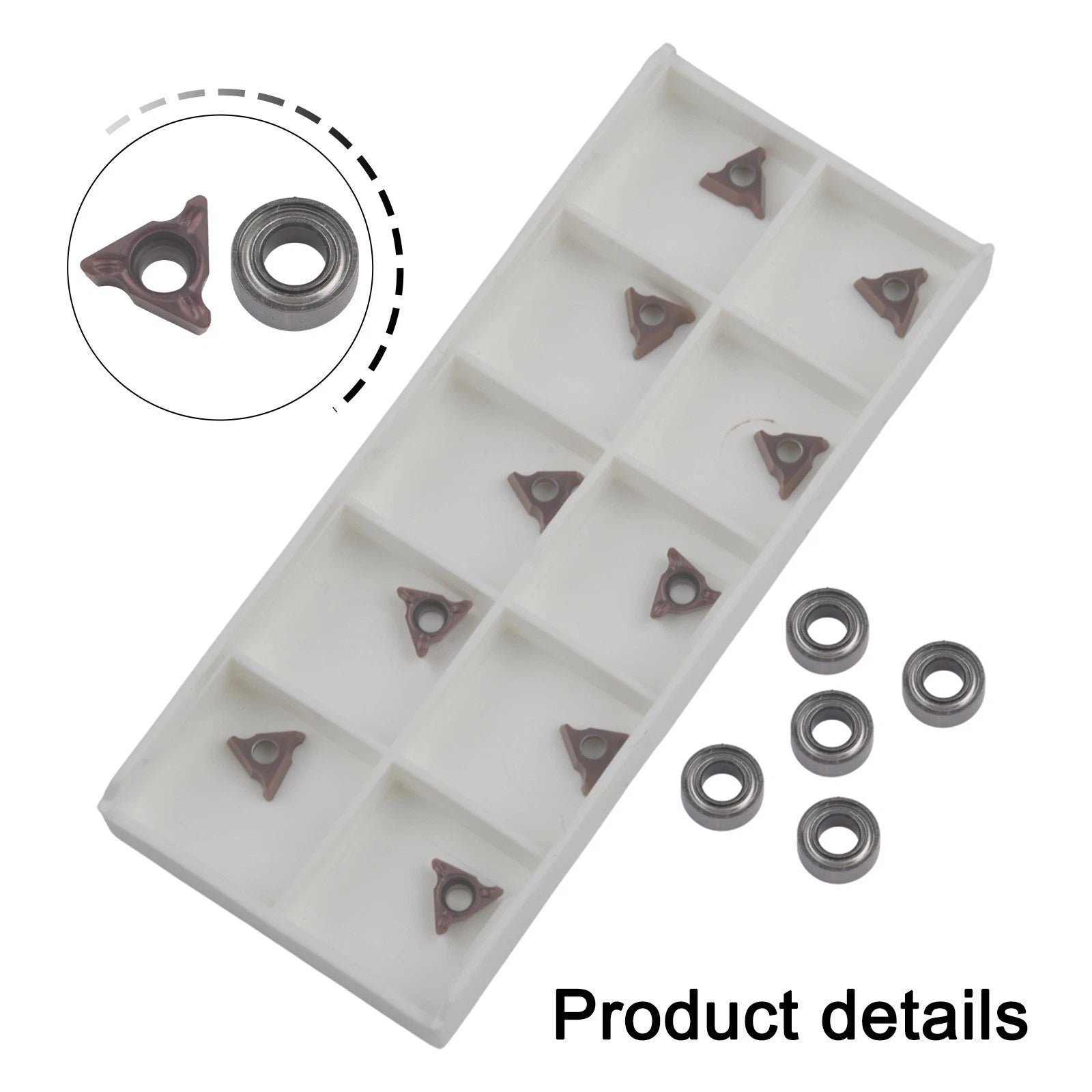 5X Efficient Indexable Inserts with 5 Bearings for Various Materials Processing
