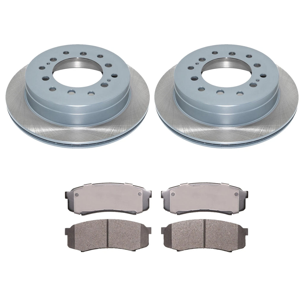DuraGo Rear Rotors & Advics Ceramic Disc Brake Pads Kit for 4Runner GX470 Sequoia (2003–2009)