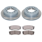 DuraGo Rear Rotors & Advics Ceramic Disc Brake Pads Kit for 4Runner GX470 Sequoia (2003–2009)