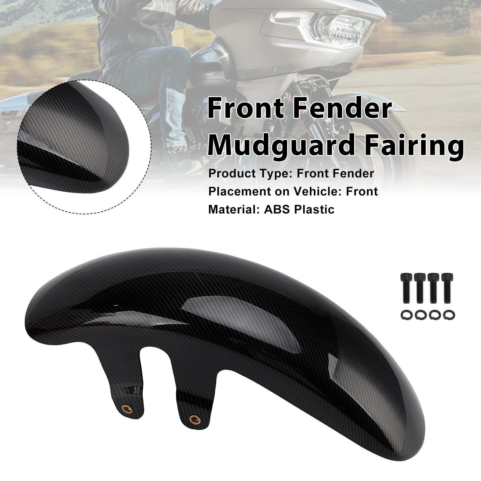 Front Fender Mudguard Fairing for Harley Touring CVO Road Glide/Street Glide (2023–2025)