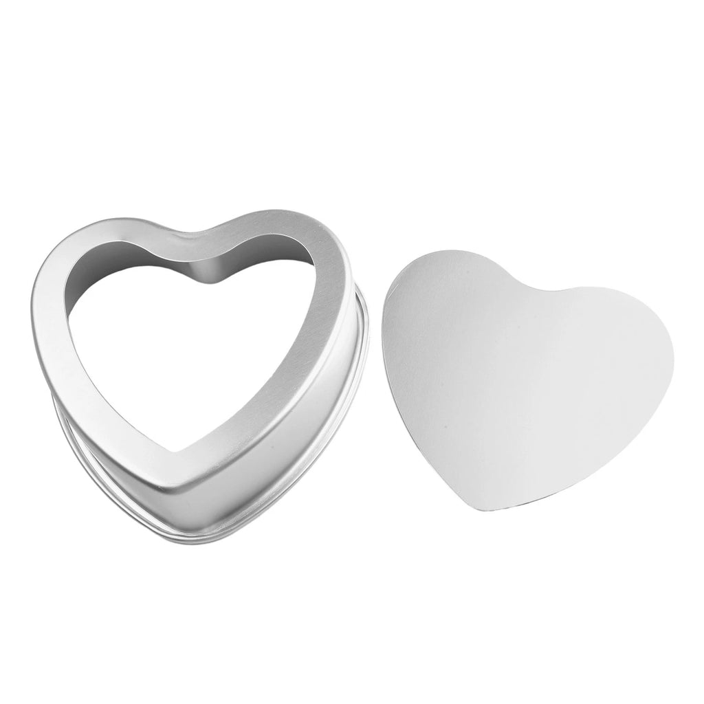 Set of 4 Heart Shaped Cake Pans for Kitchen (Aluminium Alloy)