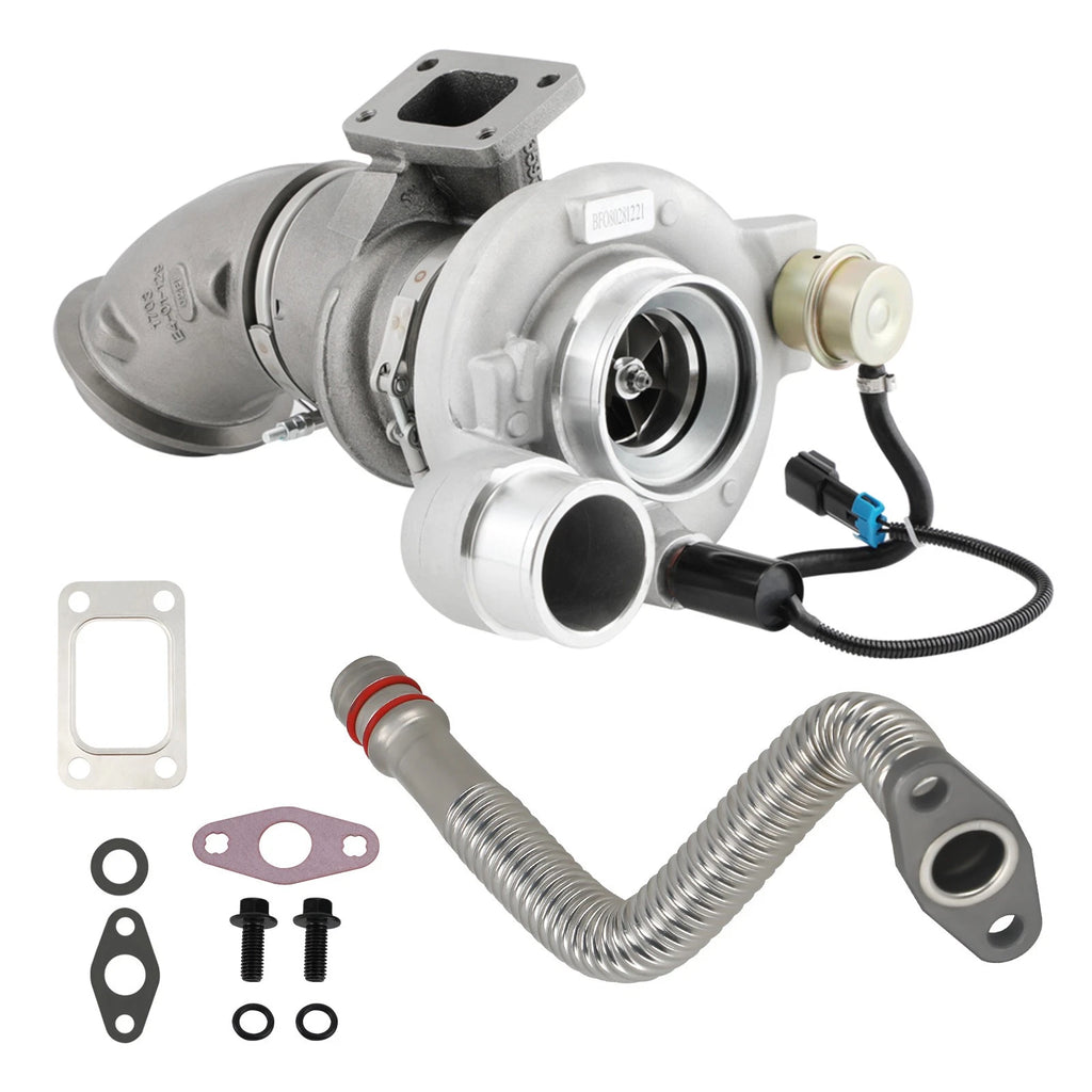 Turbocharger for Dodge Ram 3500 5.9L (2003–2009) w/ Oil Return Drain Line Tube