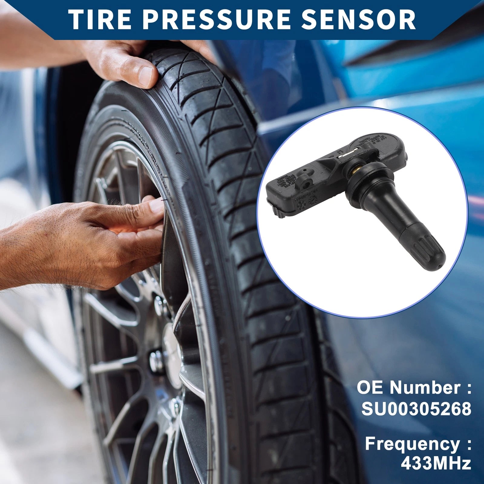 Tire Pressure Sensor for Toyota Corolla (2013–2018) 433MHz No.SU00305268